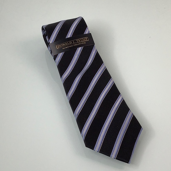 President Donald J Trump Signature Collection Silk Stripes neck tie NEW NWT - Picture 3 of 13